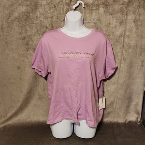 DKNY SPORT Women's Logo Knotted Cotton T-Shirt